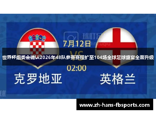 世界杯组委会确认2026年48队参赛赛程扩至104场全球足球盛宴全面升级 世界杯组委会确认2026年48队参赛赛程扩至104场全球足球盛宴全面升级