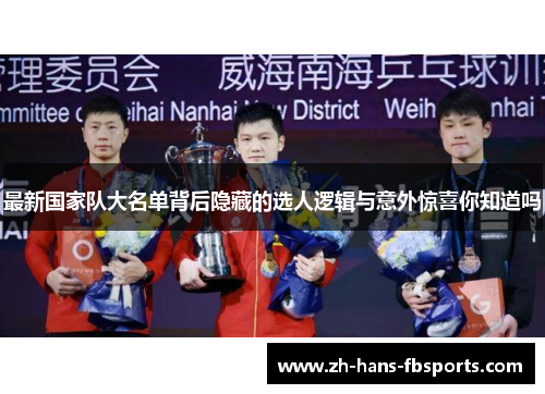 最新国家队大名单背后隐藏的选人逻辑与意外惊喜你知道吗